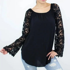 Lace Sleeve Backless Top - Black | Femstylo | Made in USA - Femstylo