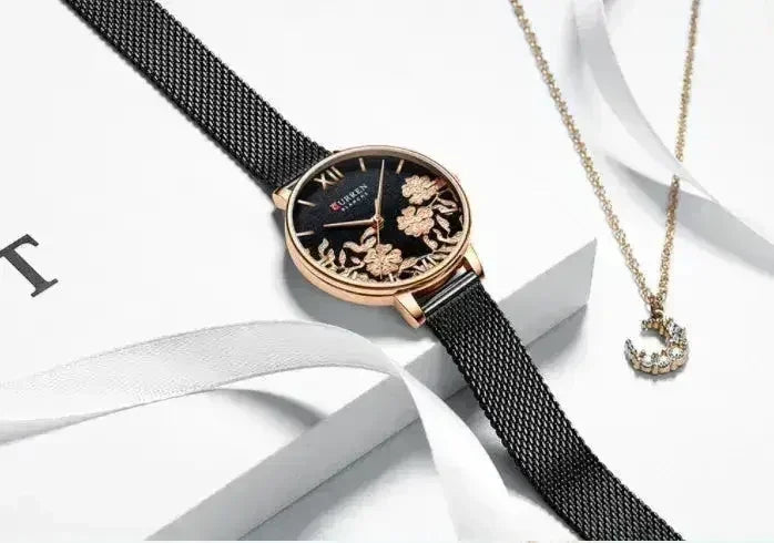 FUCHSIA Curren Watch - 32mm Romantic Timepiece with Japan Movement - Femstylo