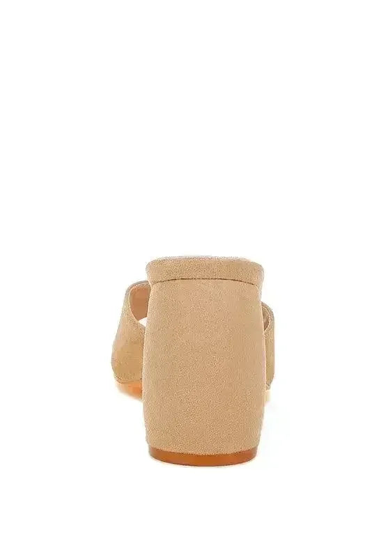 Bumblin Round Heel Micro Suede Sandals - Femstylo