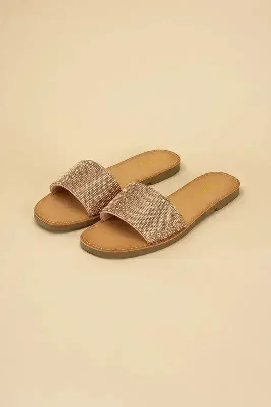 JUSTICE-S Rhinestone Slides - Femstylo