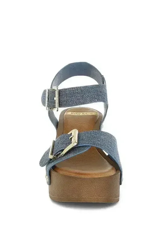 Vipasa Studded Denim Clog Sandals - Femstylo