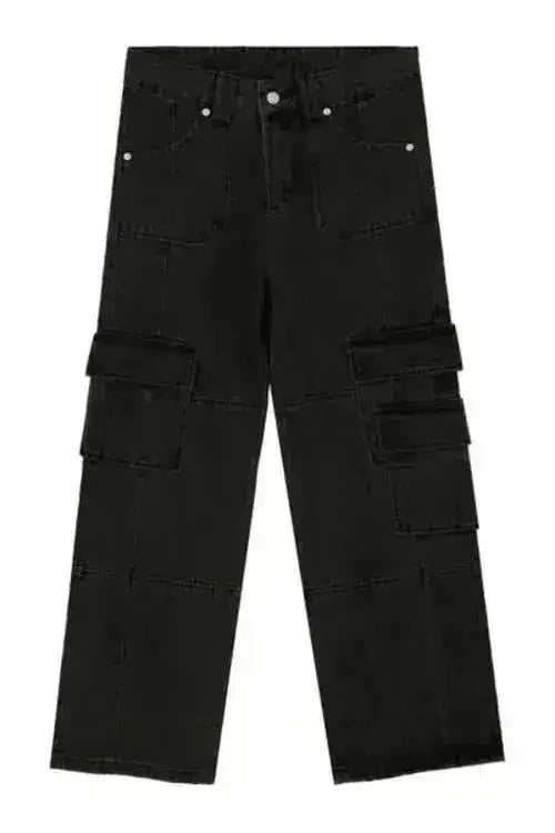 Baggy Cargo Jeans – Cotton Utility Pants with Relaxed Fit - Femstylo
