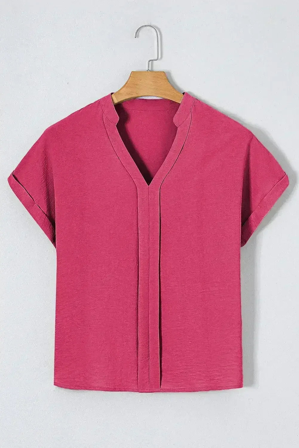 White Notched Neck Batwing Sleeve Blouse | Femstylo - Femstylo