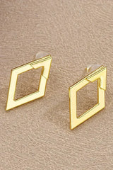 Gold Geometric Shape Stud Earrings - Femstylo