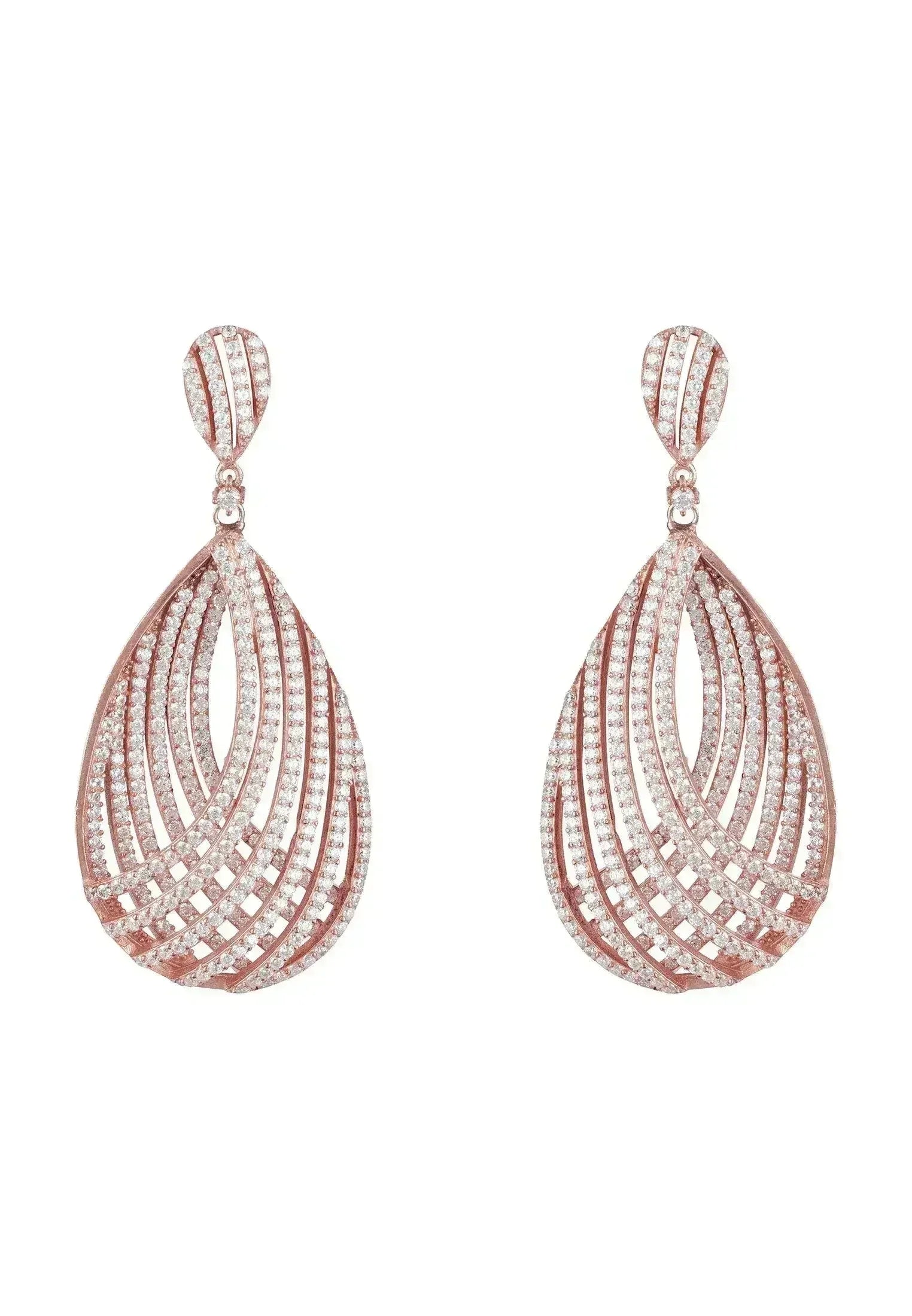 Vortex Teardrop Earring Rosegold - Femstylo