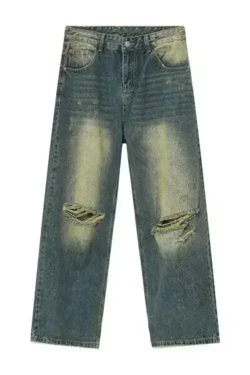 Distressed Wide Leg Jeans - Femstylo