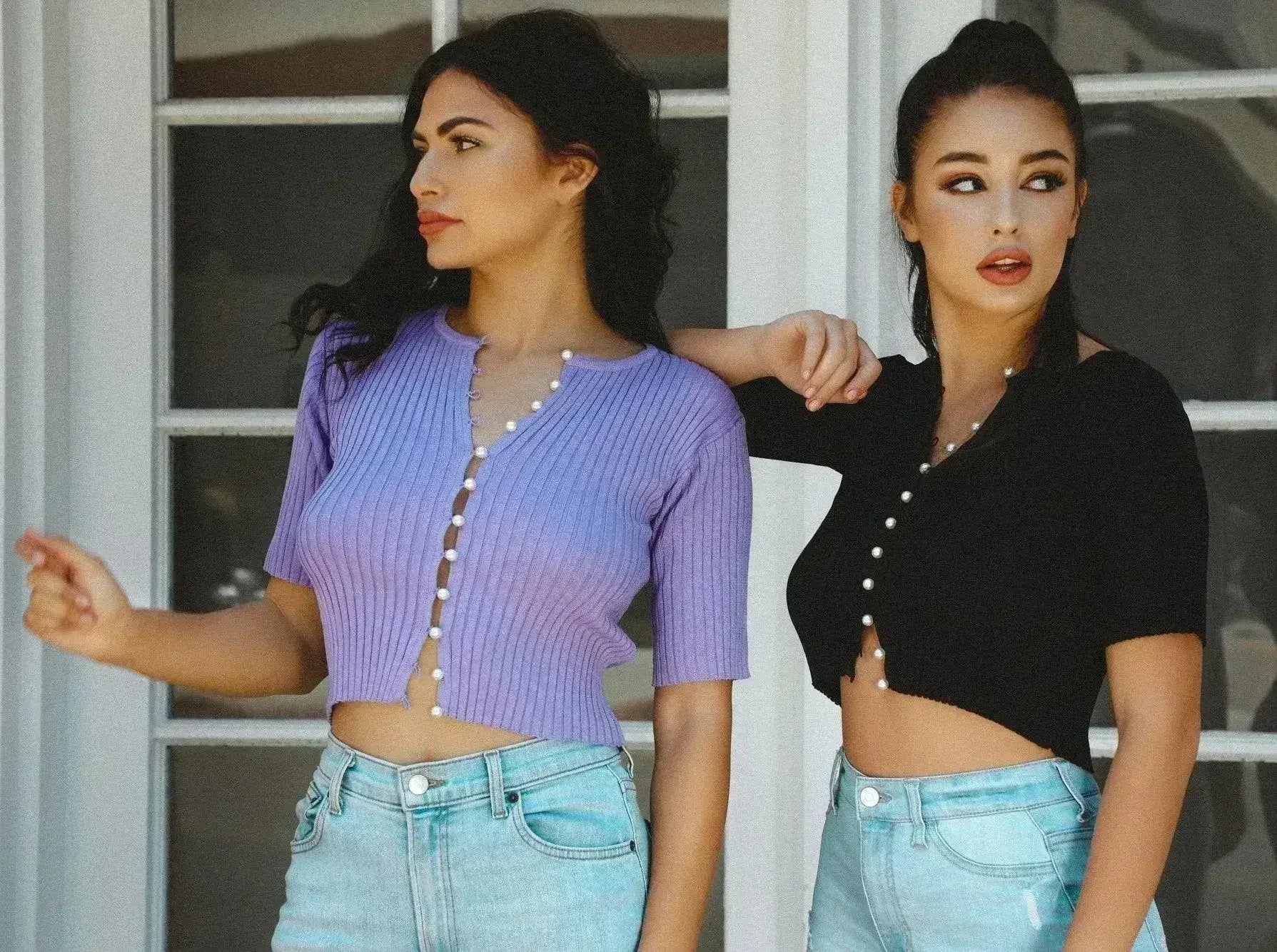 Cute As A Button Down Knit Top - Femstylo