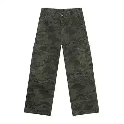 Camouflage Cargo Jeans with Pockets - Femstylo
