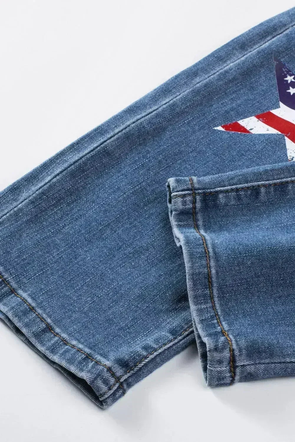 American Flag Patched Distressed Jeans - Femstylo