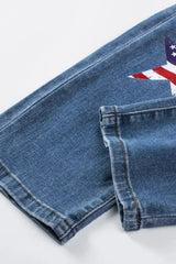 American Flag Patched Distressed Jeans - Femstylo