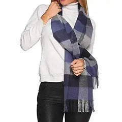 Great Natural Alpaca 100% baby alpaca scarf blue color - Femstylo