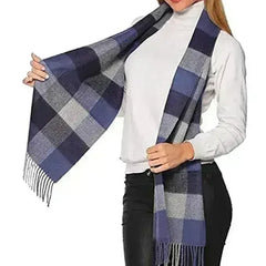 Great Natural Alpaca 100% baby alpaca scarf blue color - Femstylo