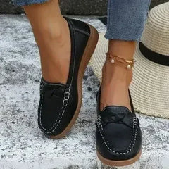 Wedge Heel Loafers - Woven PU Shoes | Femstylo - Femstylo
