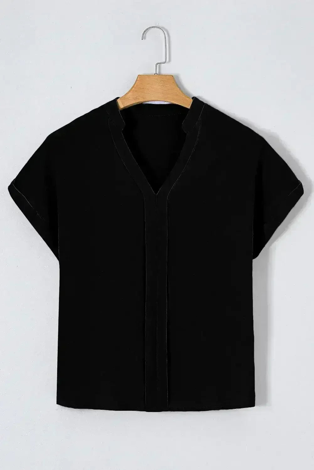 White Notched Neck Batwing Sleeve Blouse | Femstylo - Femstylo