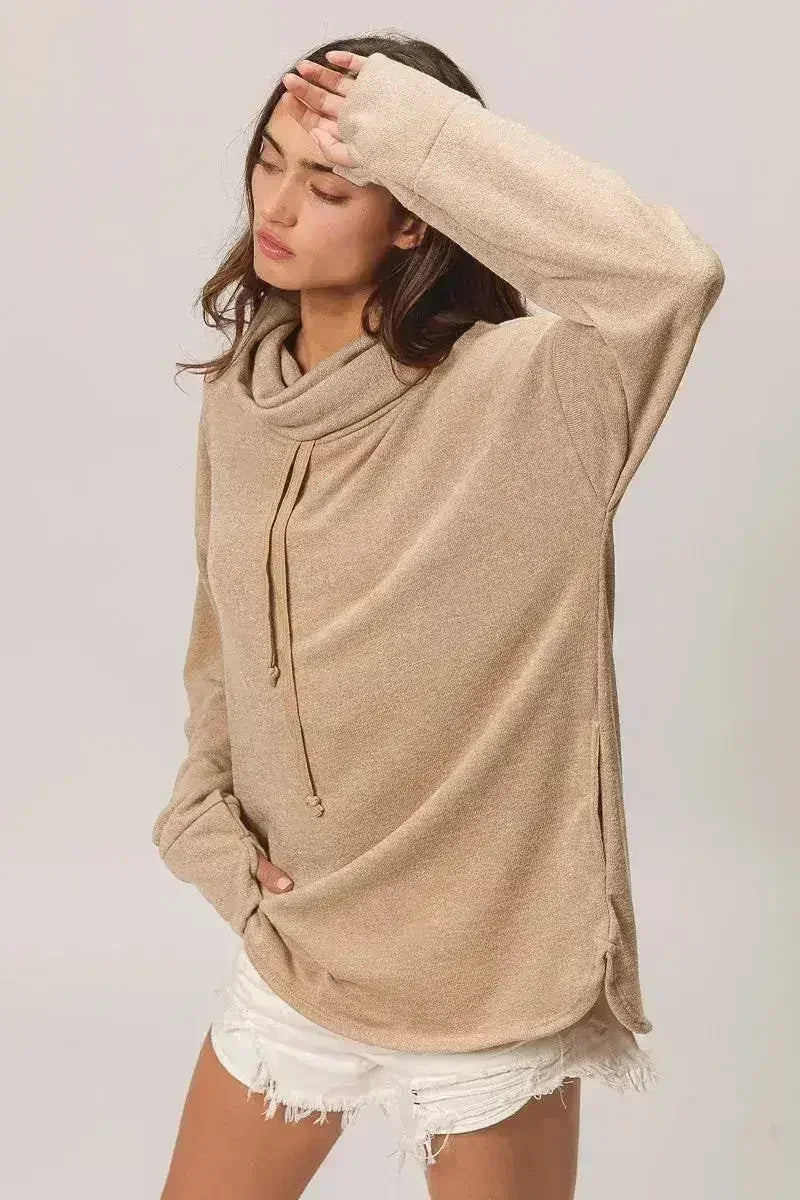 BiBi Solid Side Pocket Thumb Top - Femstylo