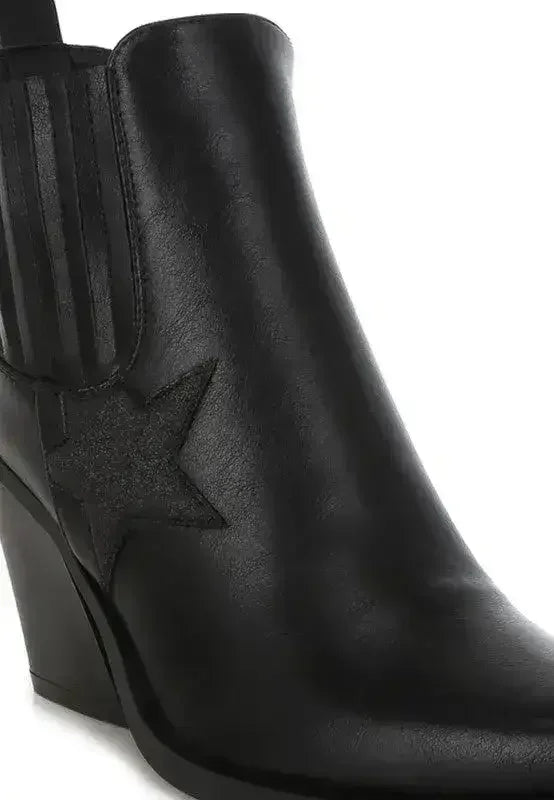 Melt Down Glitter Star Detail Chelsea Boots - Femstylo