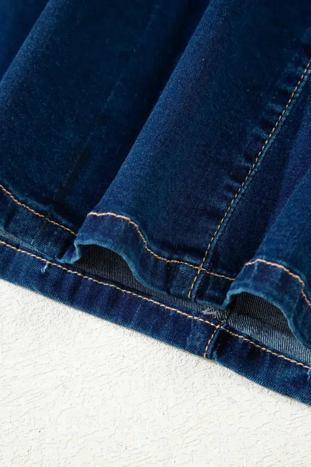 Dirty Blue Zipped Bodycon Sleeveless Denim Mini Dress - Femstylo