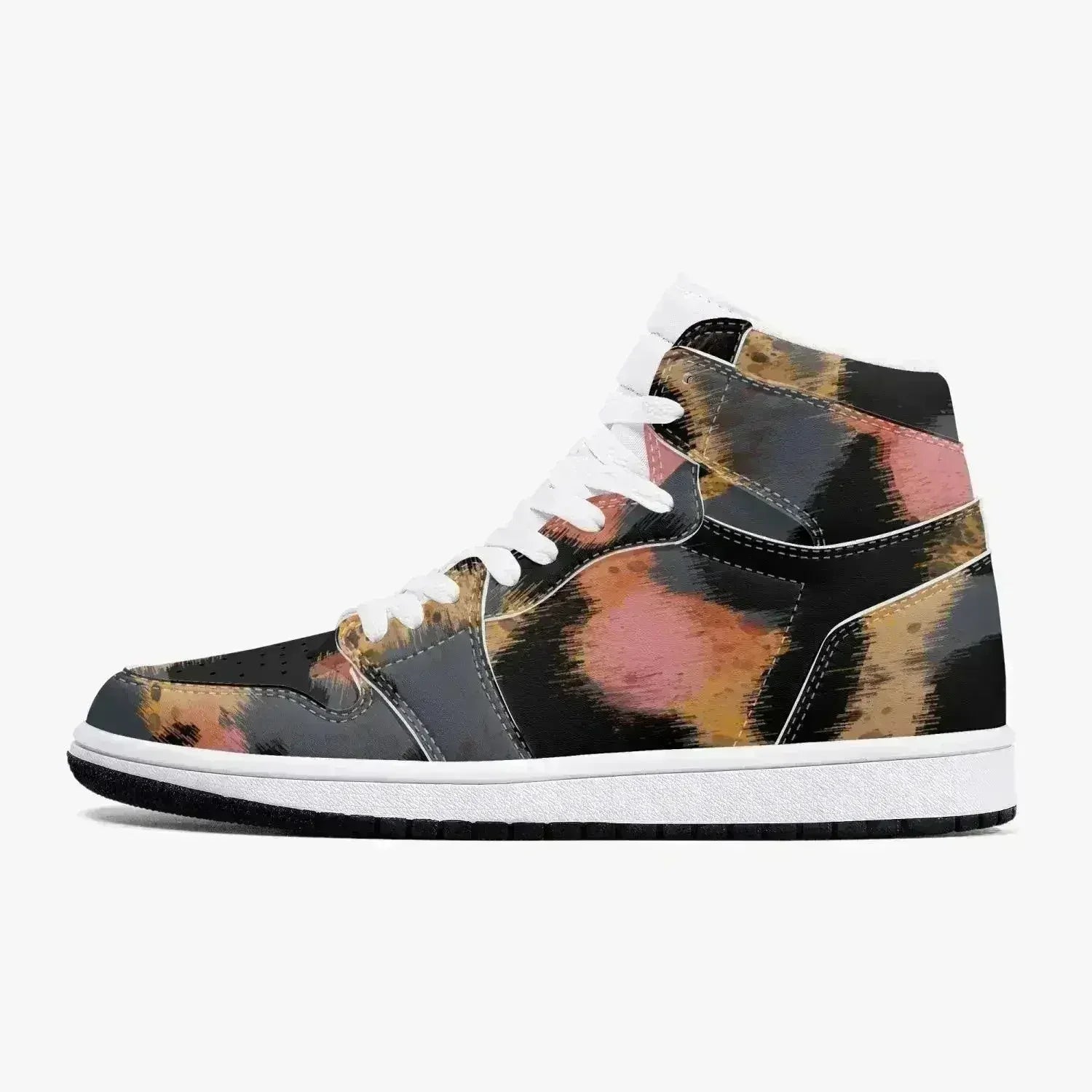 Jacki Easlick Leopard Print High-Top Leather Sneakers - Femstylo