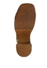 Qasa Studded Raffia Clog Sandals - Femstylo