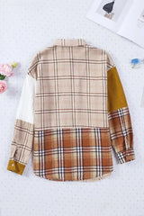 Plaid Pocket Shirt Jacket - Femstylo
