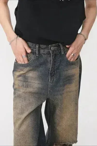 Distressed Wide Leg Jeans - Femstylo