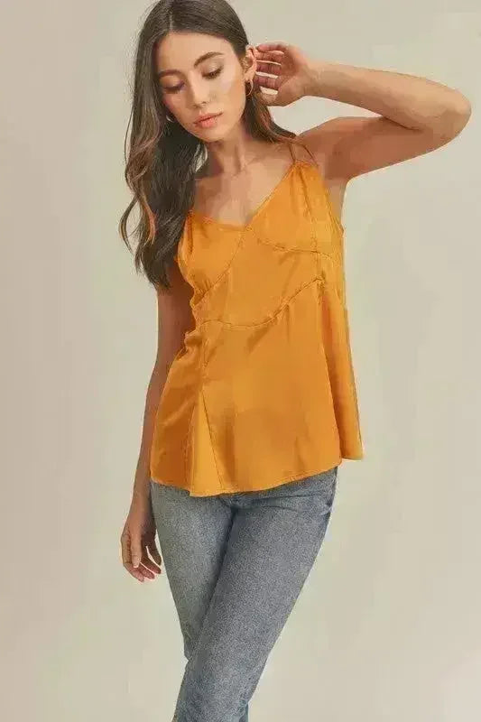 Aemi + Co Tie Back V-Neck Cami - Femstylo