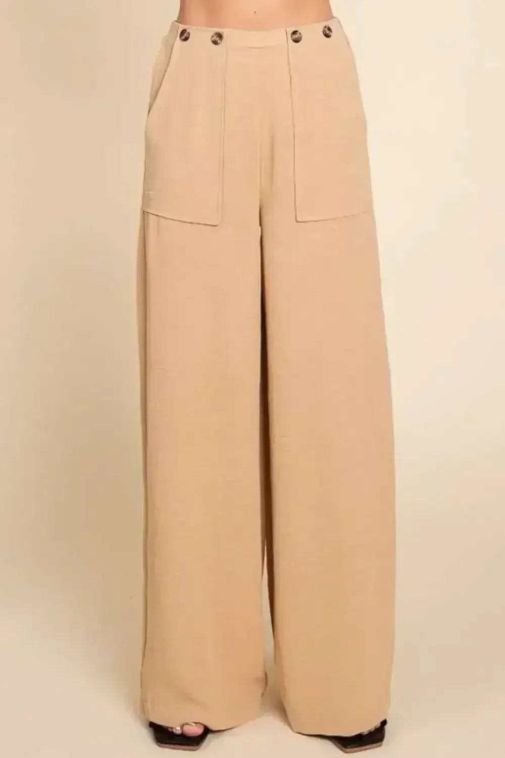 Culture Code Full Size High Waist Wide Leg Cargo Pants - Femstylo