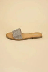 JUSTICE-S Rhinestone Slides - Femstylo