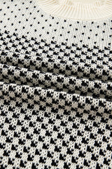 Black Colorblock Bishop Sleeve Knit Sweater