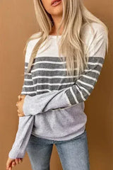Striped Colorblock Sweater - Femstylo