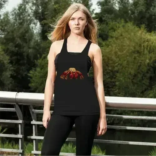 Red Crab Women's Loose Racerback Tank Top - Femstylo