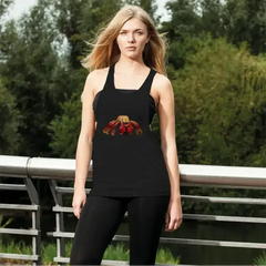 Red Crab Women's Loose Racerback Tank Top - Femstylo