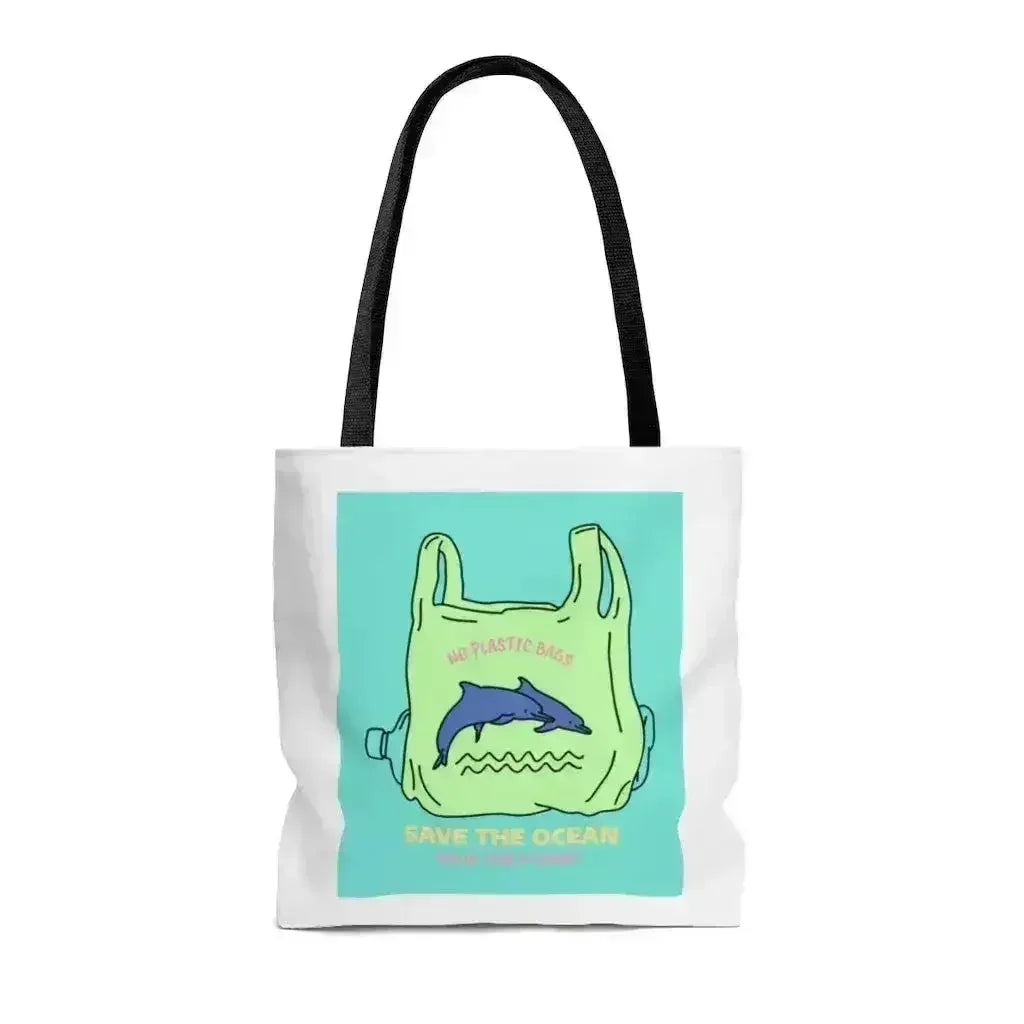 Dolphin Tote Bag - Eco-Friendly Polyester Shopper 16" - Femstylo