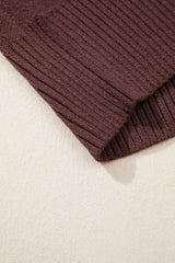 Brown Star Boots Print Cropped Knit Sweater