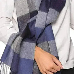 Great Natural Alpaca 100% baby alpaca scarf blue color - Femstylo