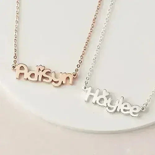 Little Girl Necklace, Baby Name Necklace, Toddler Gift, Baby Shower - Femstylo