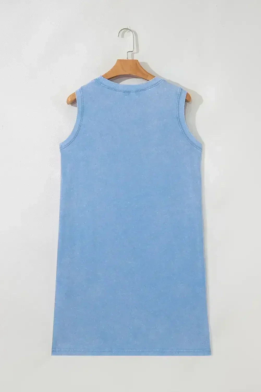 Beau Blue Mineral Wash Pocket Tank Mini Dress - Femstylo