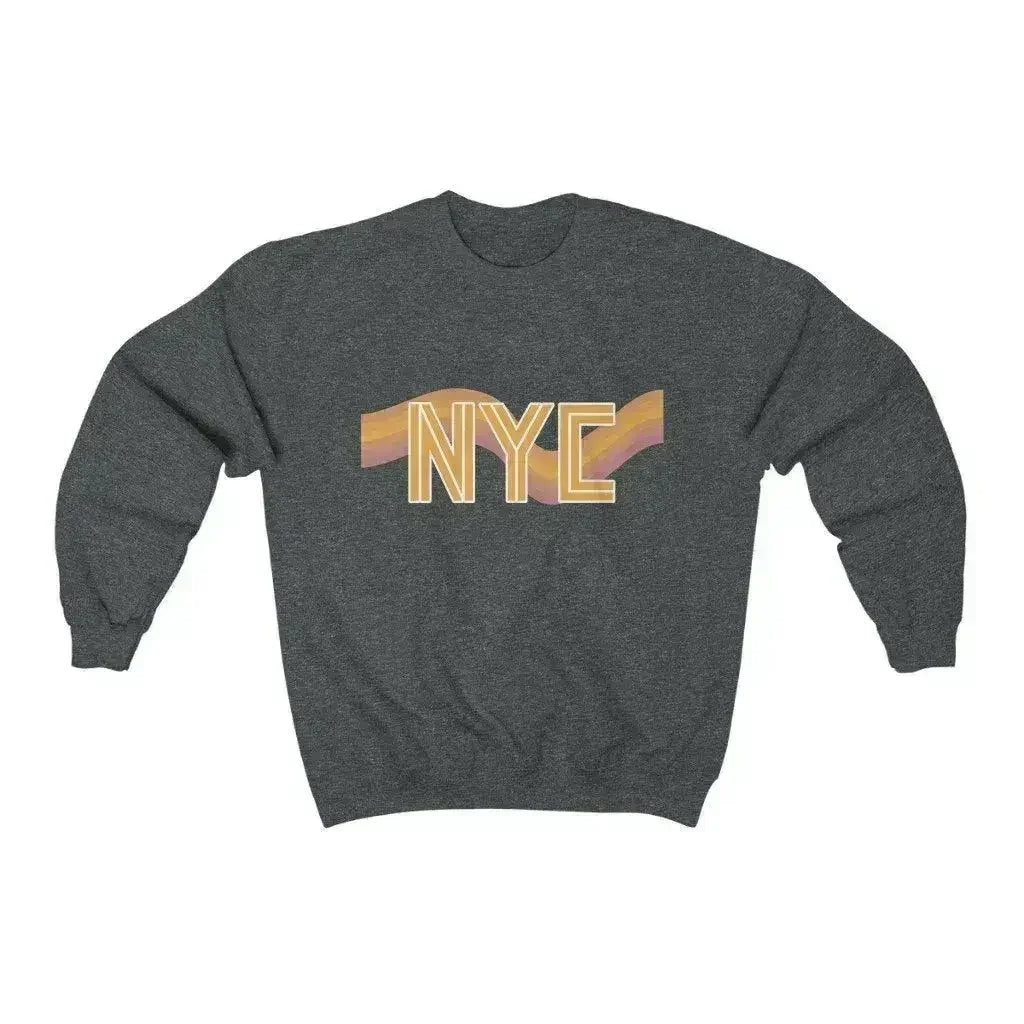 NYC Retro 70's Sweatshirt – Vintage Loose Fit Crewneck - Femstylo