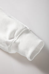 Beige MERRY Christmas Heat Transfer Printing Drop Shoulder Pullover Sweatshirt