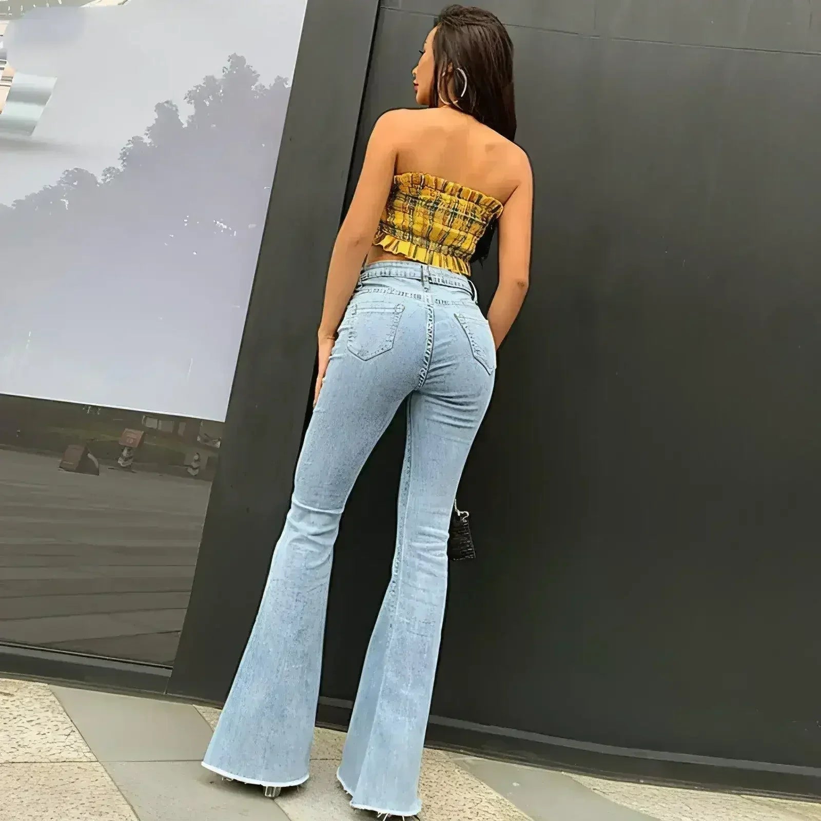 RetroCurve™ – Vintage Flare Bootcut Jeans - Femstylo