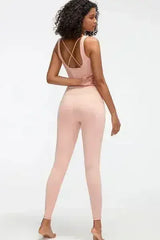 Crisscross Wide Strap Active Jumpsuit - Femstylo