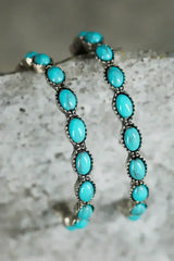 Bonbon Turquoise Big Circle C Shaped Earrings - Femstylo