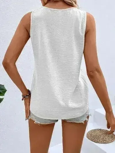 Solid Color V-Neck Tank - Femstylo