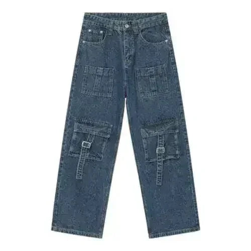 Mid Rise Men's Jeans with Cargo Pockets - Femstylo