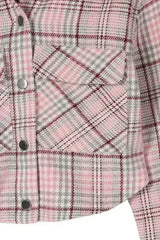 Plaid crop jacket - Femstylo