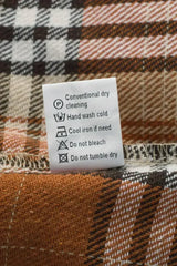 Plaid Color Block Patchwork Shirt Jacket with Pocket - Femstylo