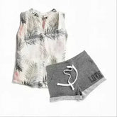 Love Embroidery French Terry Basic Shorts - Femstylo