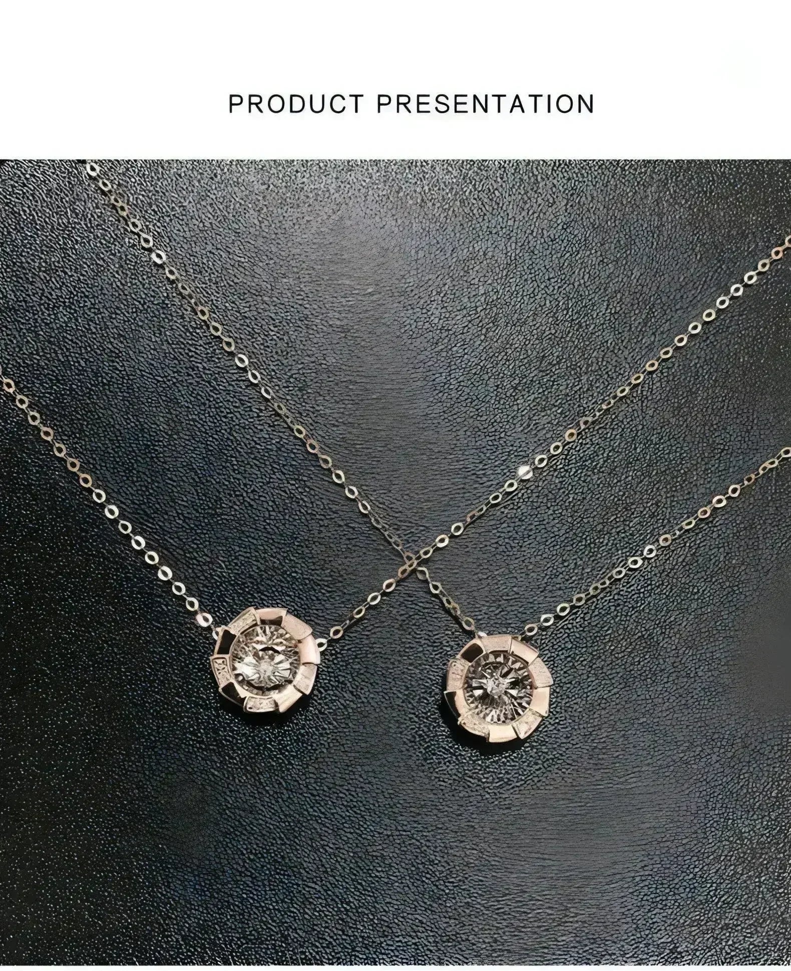 Rose Gold Pulsatile Heart Diamond Pendant Clavicle Chain - Femstylo