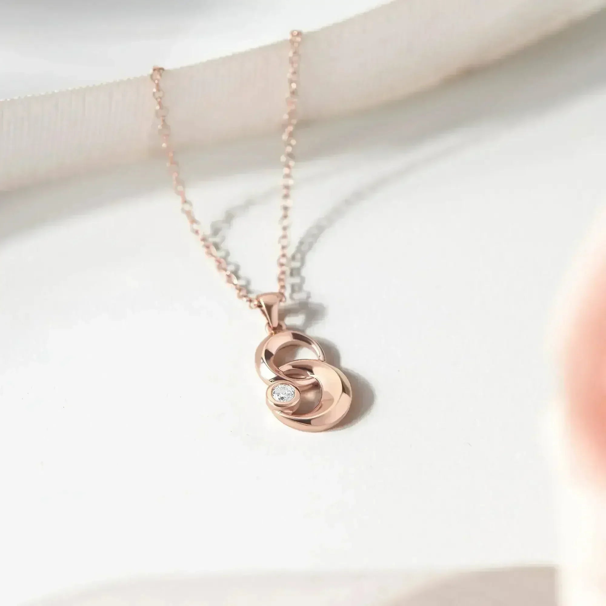 Moon & Star Linked Necklace, White Stone Moon Necklace, Gold Necklace - Femstylo