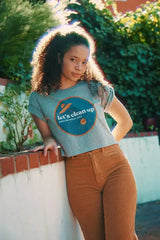 Let's Clean Up Badge Crop Top - Femstylo